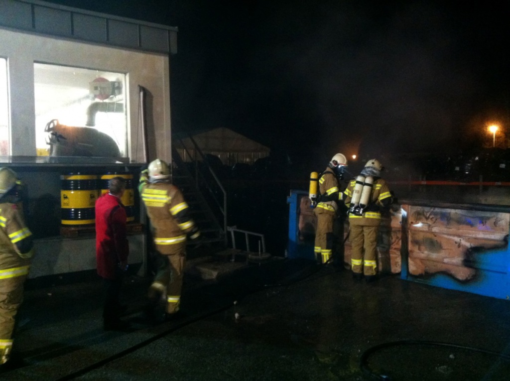 Kunststoffbrand in Container