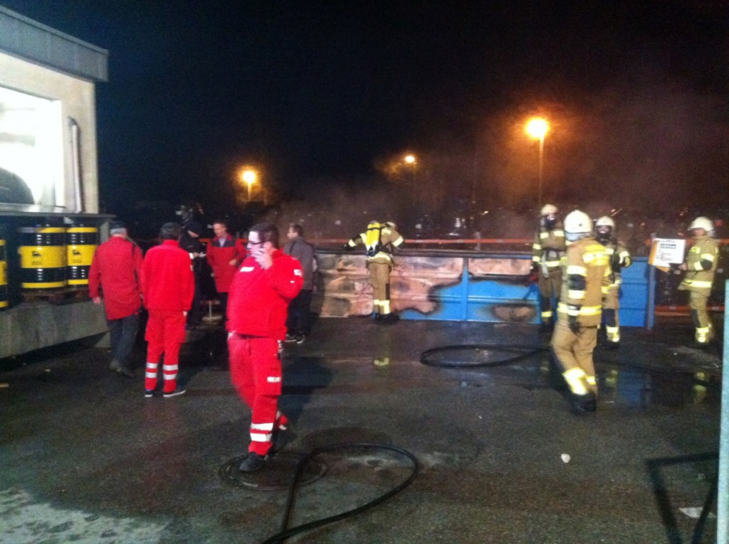 Kunststoffbrand in Container