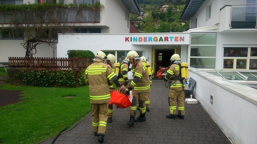 Räumungsübung im Kindergarten Piesendorf