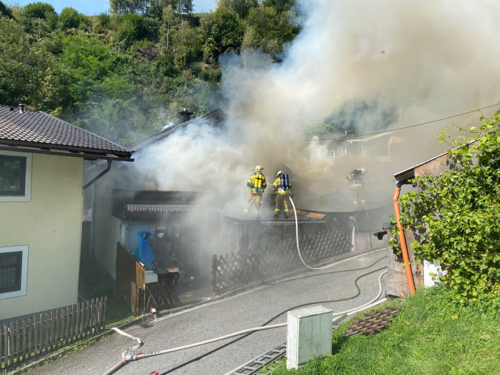 Brand eines Einfamilienhauses