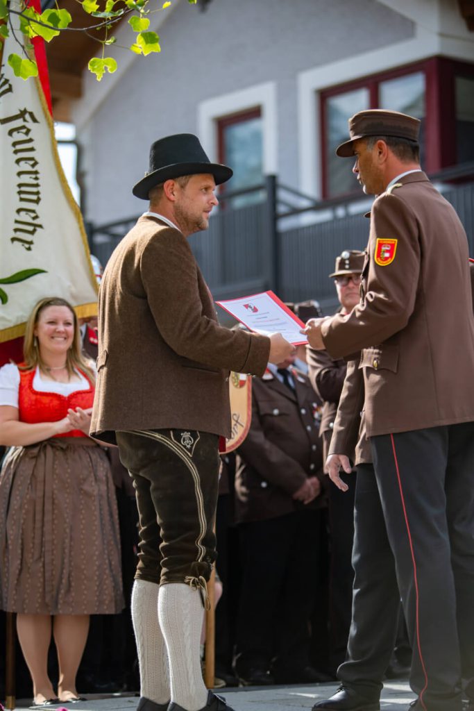 Florianifeier mit Fahrzeugsegnung