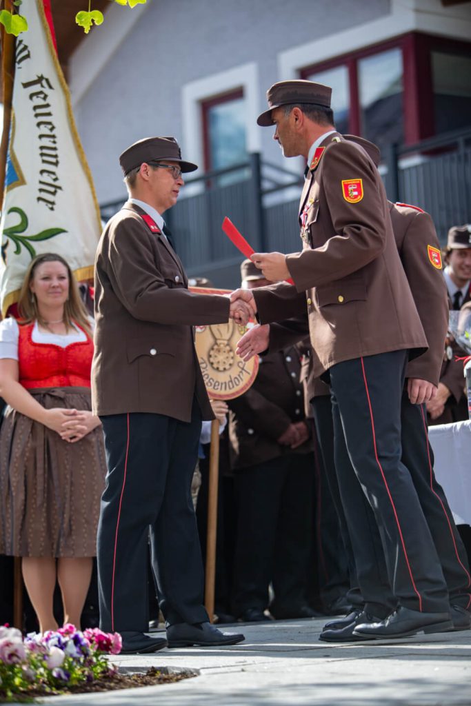 Florianifeier mit Fahrzeugsegnung